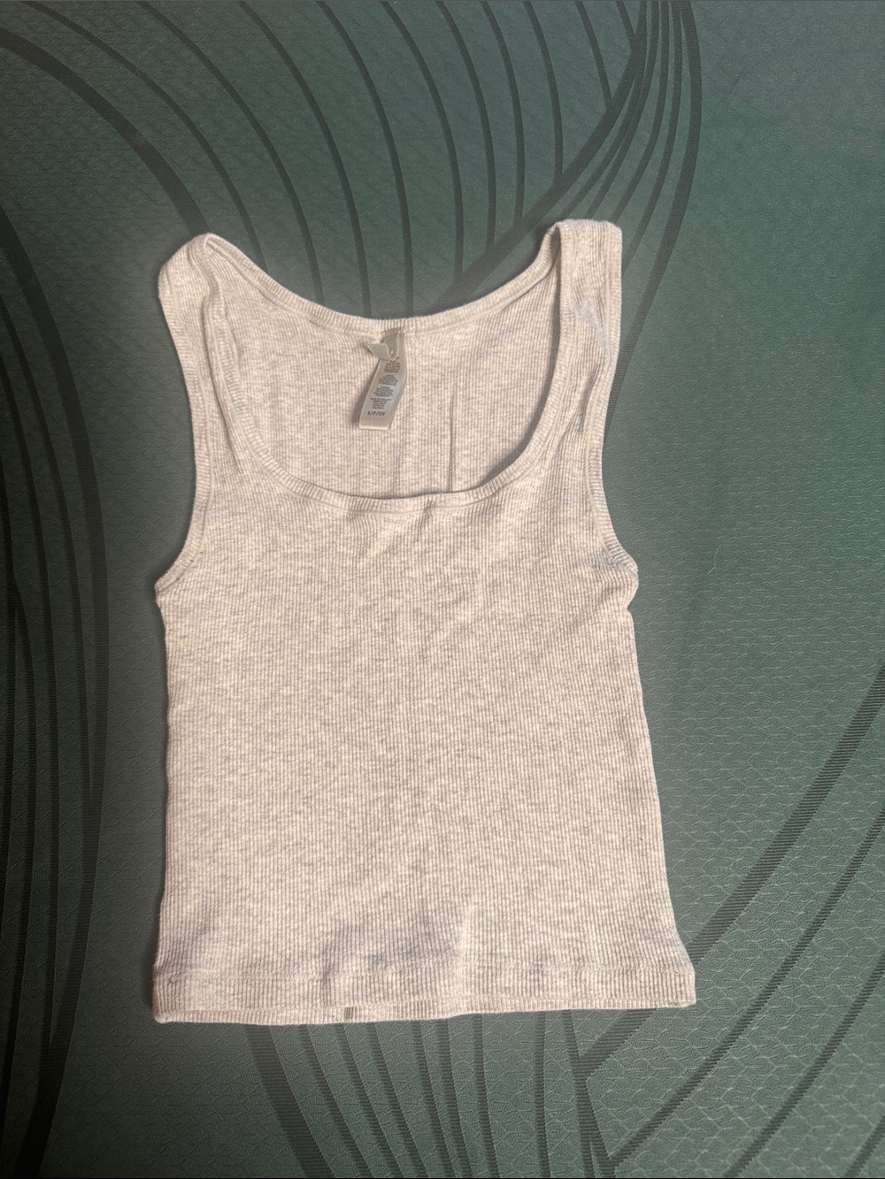 Skims cotton rib tank in heather grey